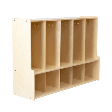 5-Section Coat Locker with Bench & Cubby Storage
