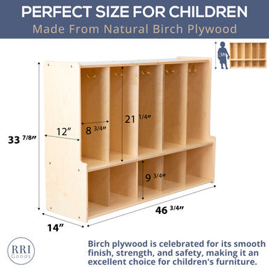 5-Section Coat Locker with Bench & Cubby Storage