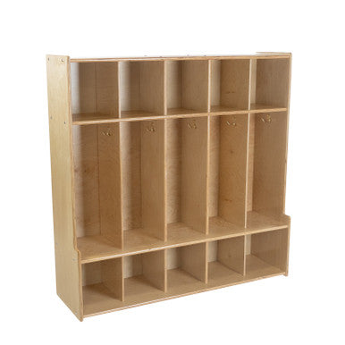 5-Section Coat Locker with Bench & Cubby Storage for Kids