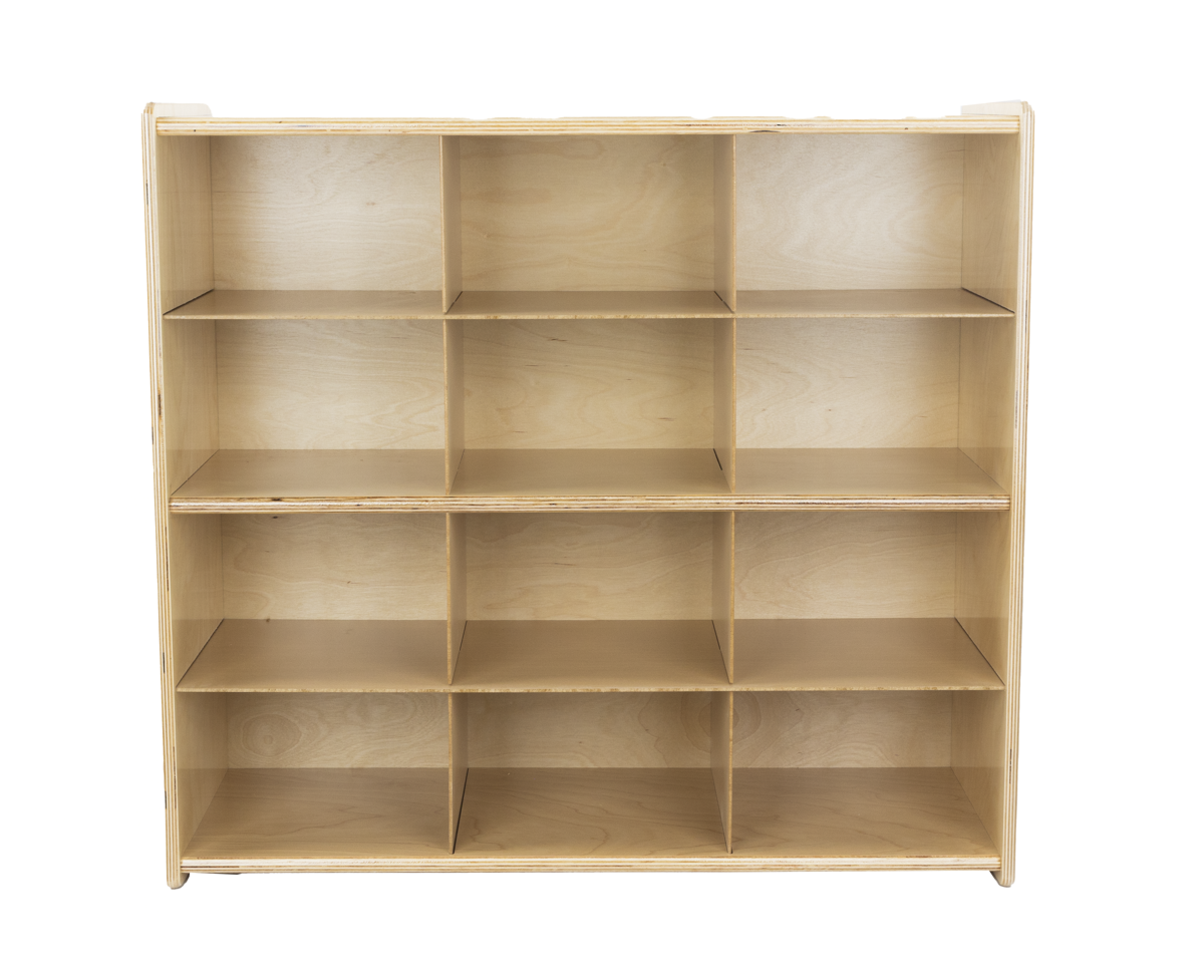 12-Cubby Storage Organizer for Kids | Birch Plywood Classroom Storage