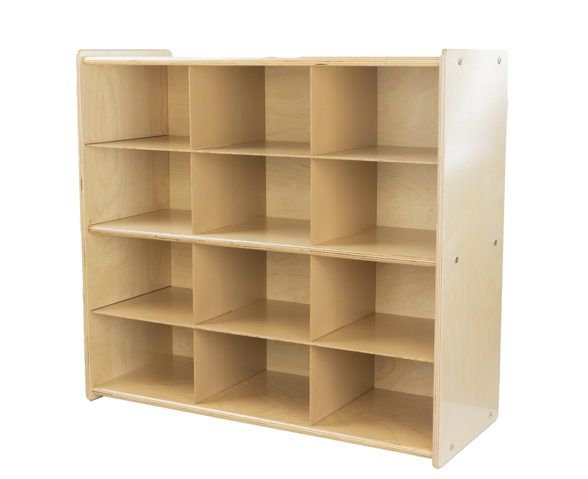 12-Cubby Storage Organizer for Kids | Birch Plywood Classroom Storage