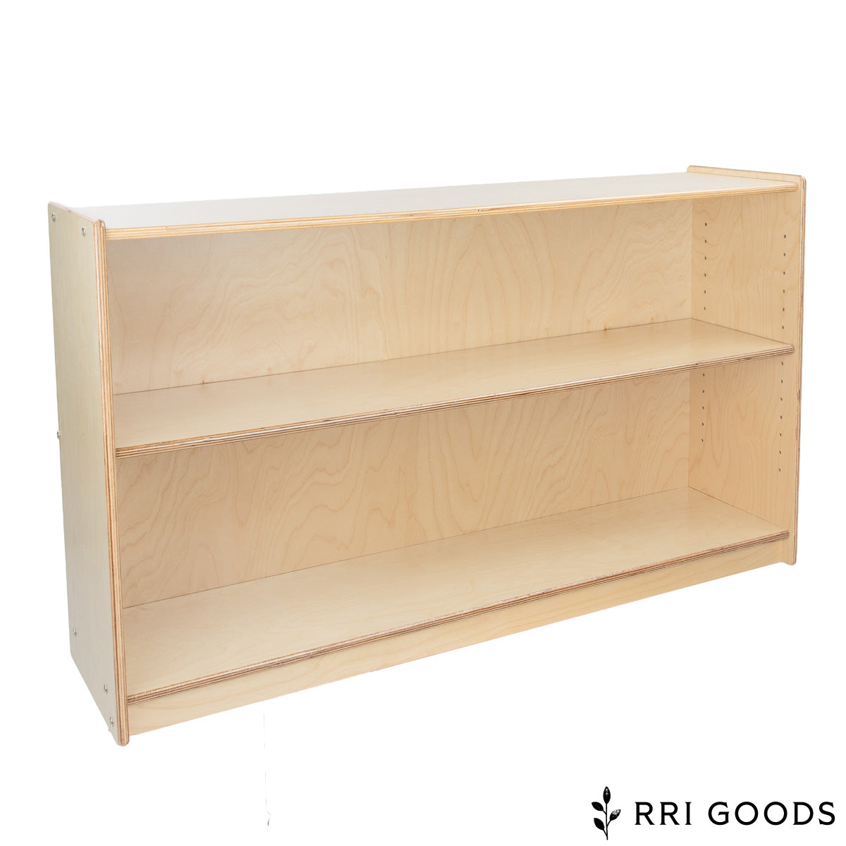 Adjustable Open Shelf Storage Cabinet – Birch Plywood Classroom Organizer, Ready to Assemble