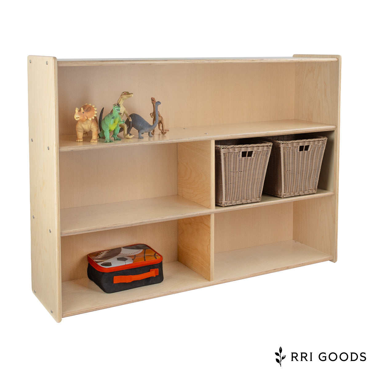 Open Shelf Storage Cabinet – Fully Assembled Birch Plywood Classroom Organizer