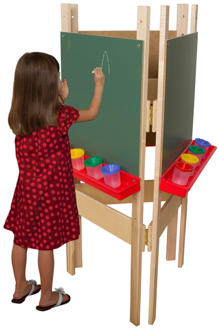 3-Sided Adjustable Easel with Chalkboard