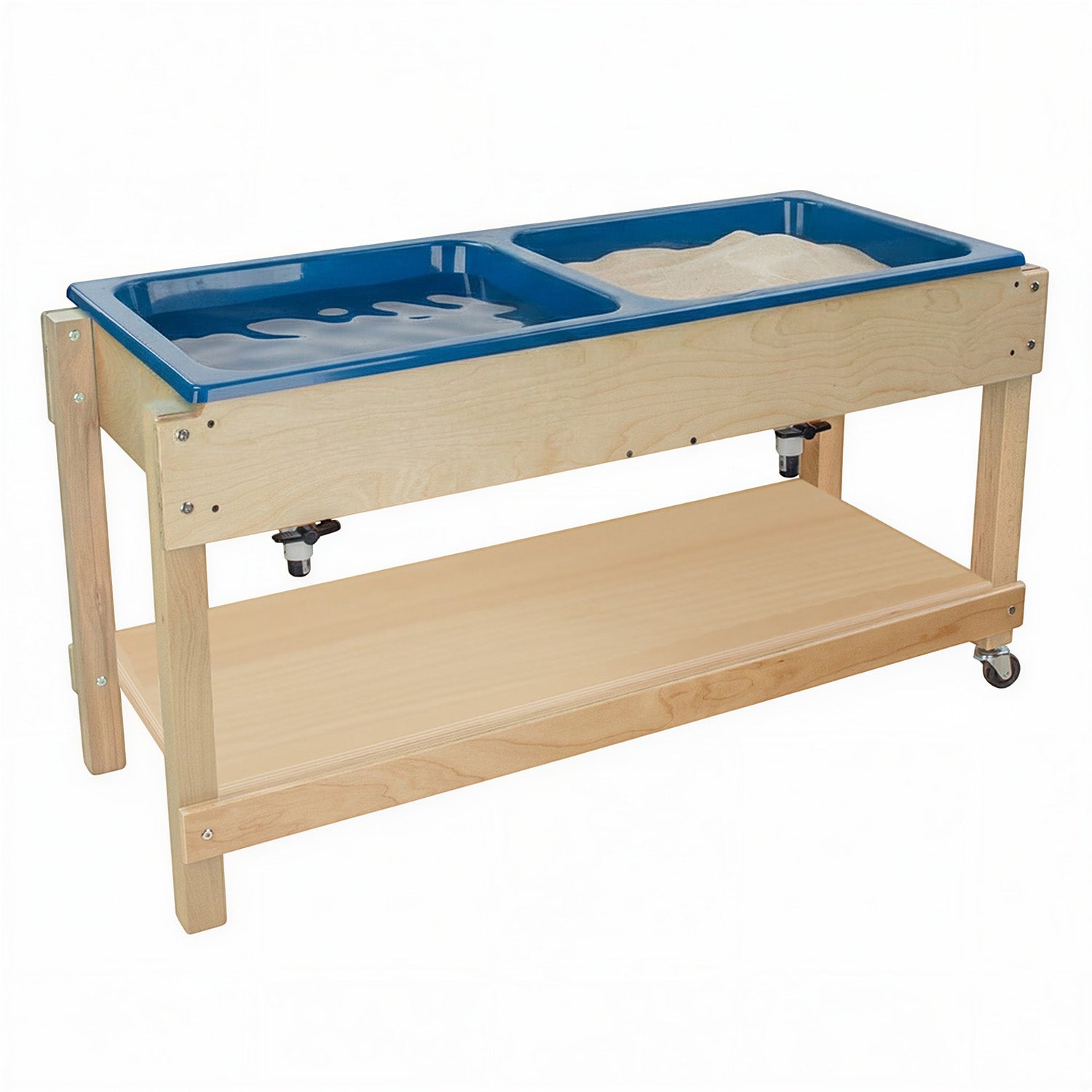 Sand and Water Activity Table with Double Divided Plastic Tub