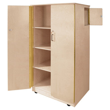 Wood Designs Mobile Storage Cabinet With Hidden Compartment Fully Assembled