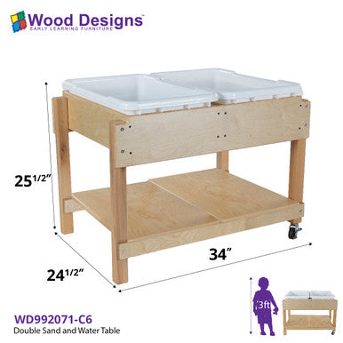 Childrens Dual Sand and Water Play Table