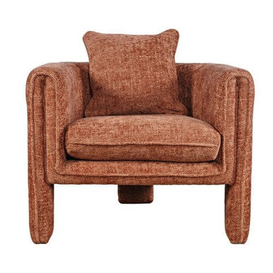 Aspen Upholstered Vintage Accent Armchair with Pillow