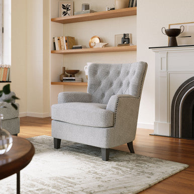 Bryce Transitional Accent Chair with Nail-head Trim