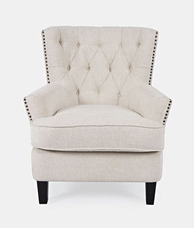 Bryce Transitional Accent Chair with Nail-head Trim