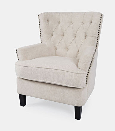 Bryce Transitional Accent Chair with Nail-head Trim