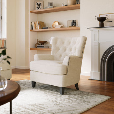 Bryce Transitional Accent Chair with Nail-head Trim