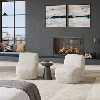Bliss Upholstered Contemporary Casual Swivel Accent Chair