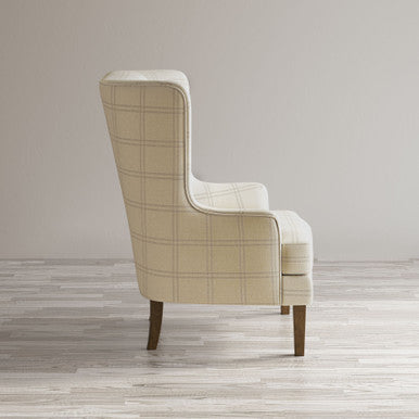 Frais Traditional Upholstered Wingback Accent Chair