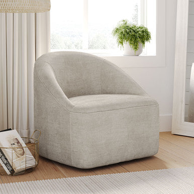 Lulu Mid-Century Modern Casual Swivel Accent Chair