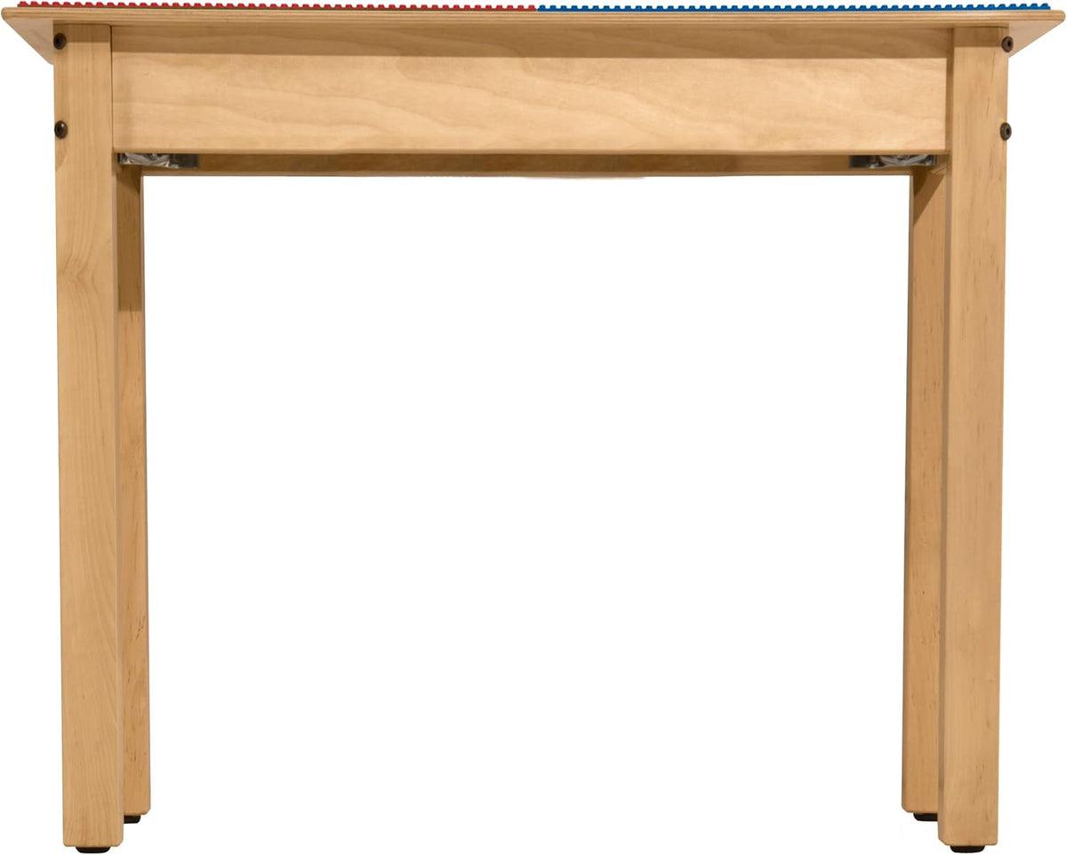 Rectangle Time-2-Play Table with a shelf, along with 22" legs and a DUPLO® Compatible Grid of RED/BLUE Color