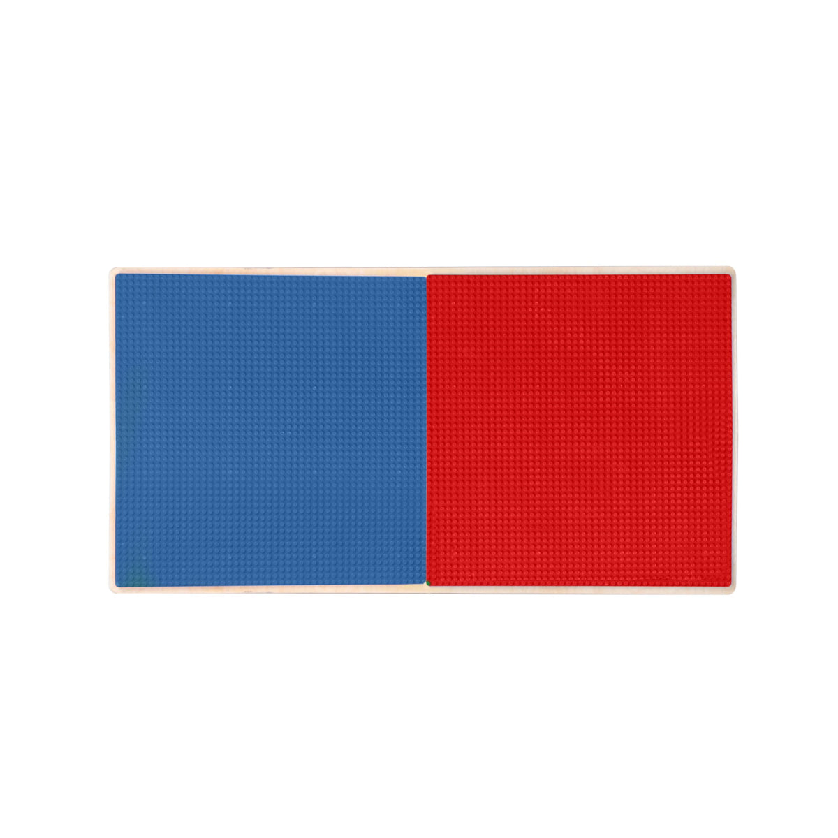 Rectangle Time-2-Play Table with a shelf, along with adjustable 12"-17" legs and a DUPLO® Compatible Grid of RED/BLUE Color